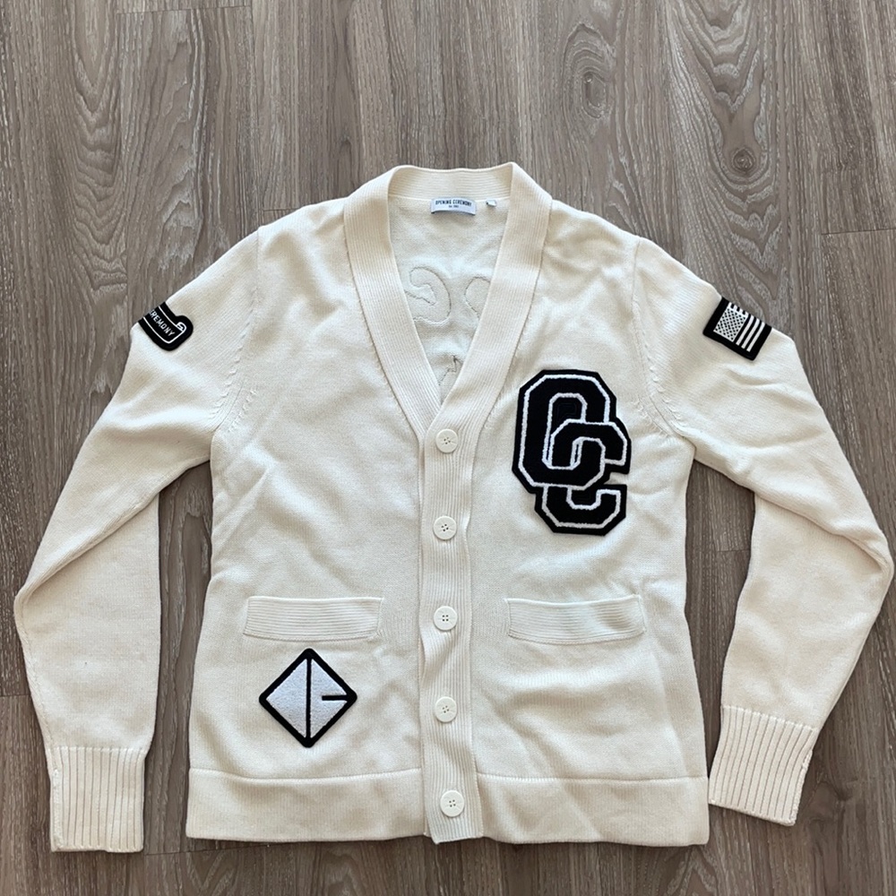 Opening Ceremony Varsity Cardigan Size Large used